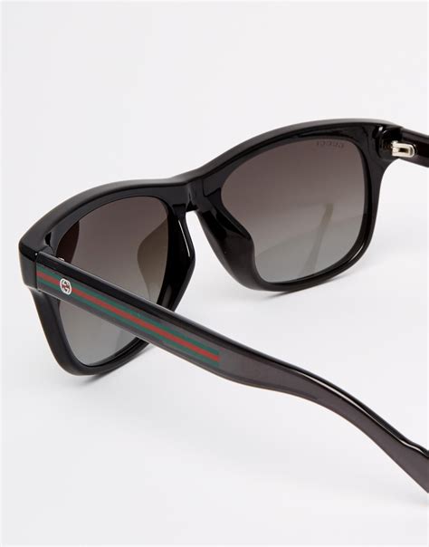 gucci 57mm wayfarer sunglasses|Gucci men's wayfarer polarized sunglasses.